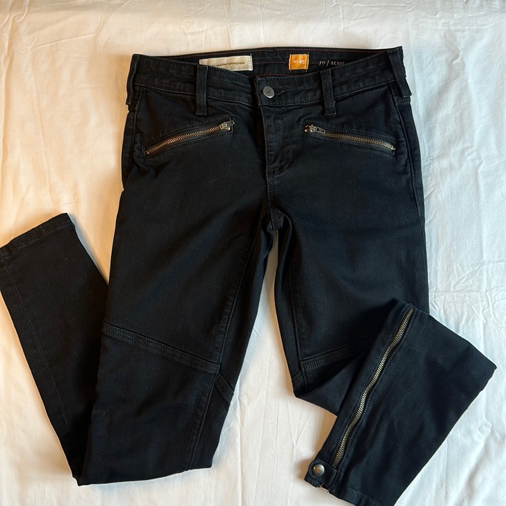Anthropologie Pilcro and The Letterpress Black Serif Jeans